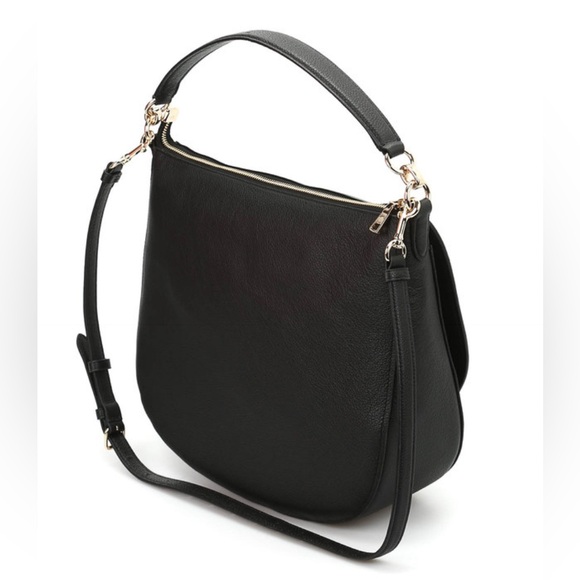 🔥NWT‼️Authentic Black Coach Turnlock Hobo Leather Shoulder Bag MSRP $350 - Picture 5 of 13